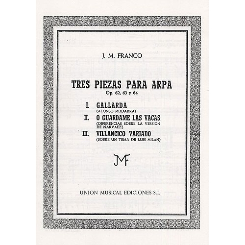 Franco Tres Piezas Op.62,63,64