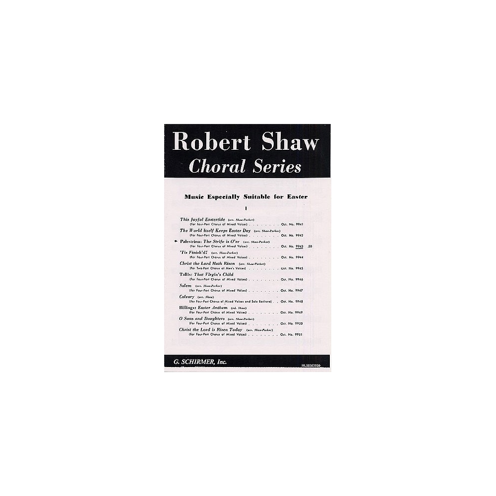 Palestrina, Giovanni - The Strife Is O'Er