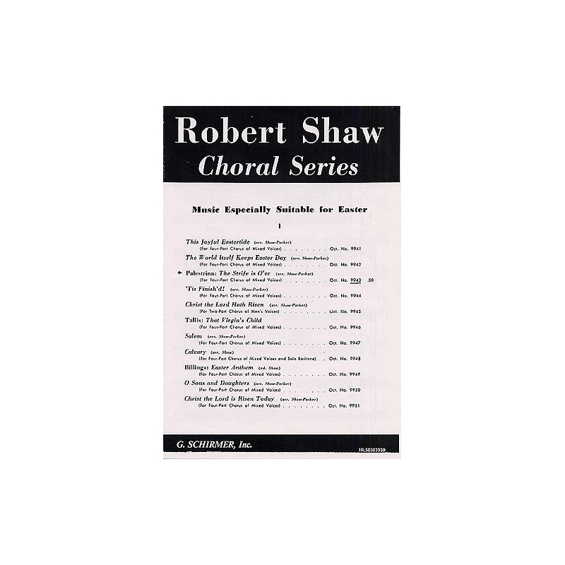 Palestrina, Giovanni - The Strife Is O'Er