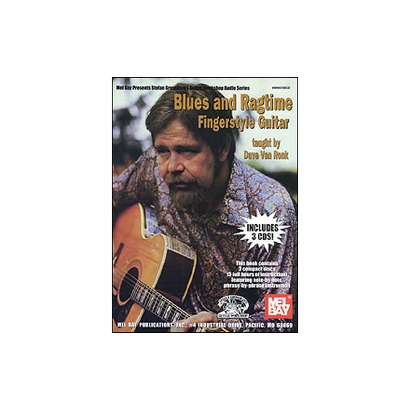 Blues And Ragtime Fingerstyle Guitar Book/3-Cd Set