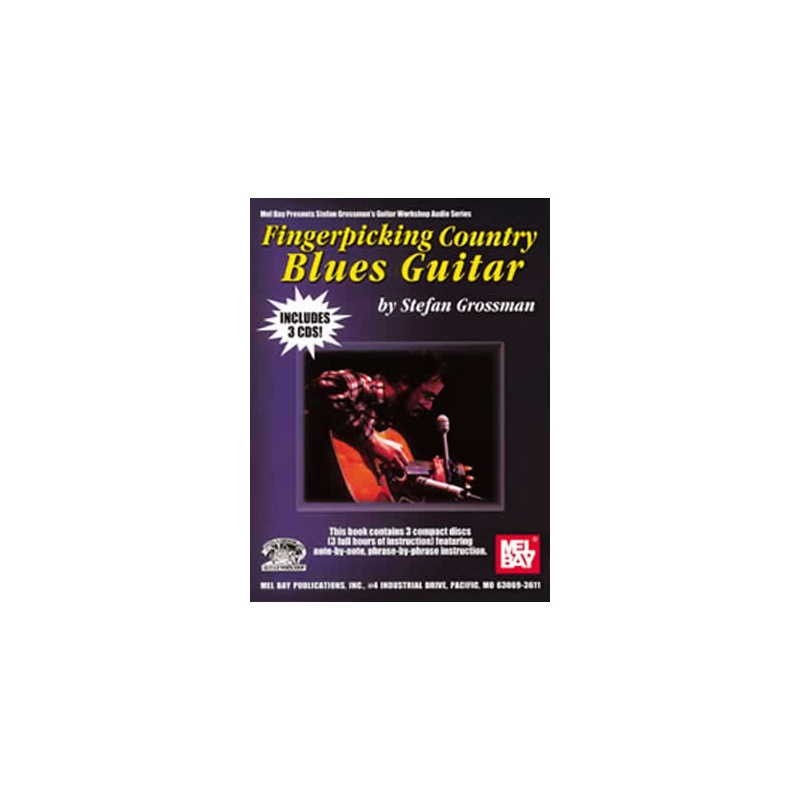 Fingerpicking Country Blues Guitar Book/3-Cd Set