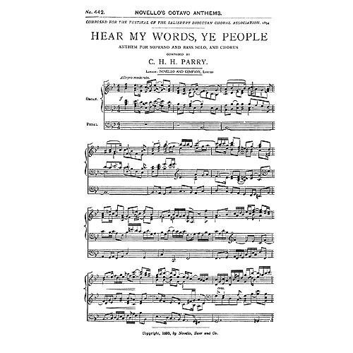 C. Hubert Parry: Hear My Words Ye People (Vocal Score)