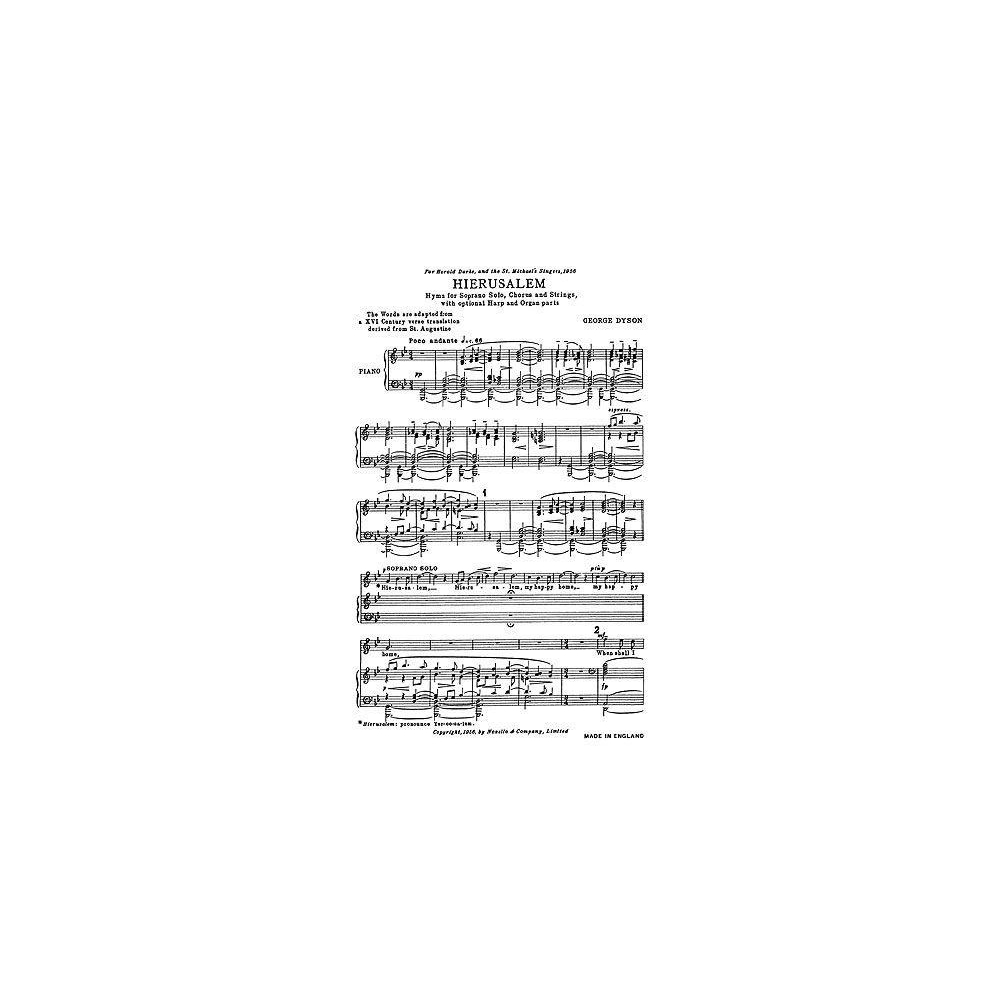 George Dyson: Hierusalem (Vocal Score)