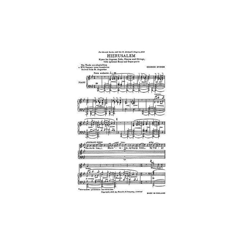 George Dyson: Hierusalem (Vocal Score)