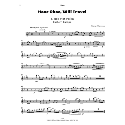 Kershaw, Richard - Have Oboe, Will Travel (for Oboe and Piano)