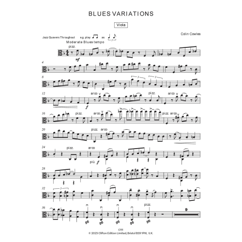 Cowles, Colin - Blues Variations for Viola
