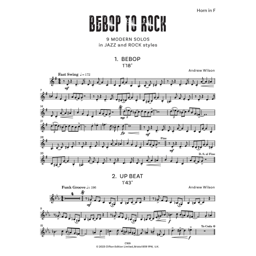 Wilson, Andrew - Bebop to Rock for Horn and Piano