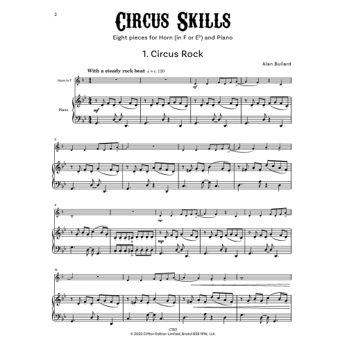Bullard, Alan - Circus Skills for Horn and Piano