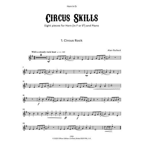 Bullard, Alan - Circus Skills for Horn and Piano