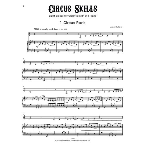 Bullard, Alan - Circus Skills for Clarinet and Piano