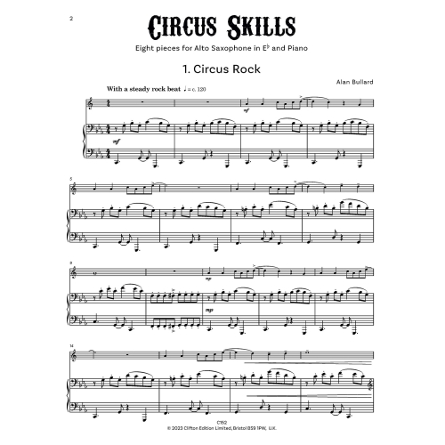 Bullard, Alan - Circus Skills for Alto Saxophone and Piano