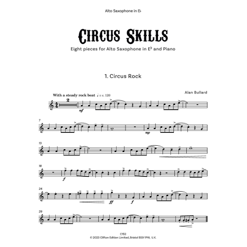 Bullard, Alan - Circus Skills for Alto Saxophone and Piano