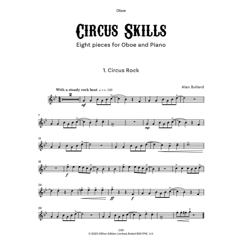 Bullard, Alan - Circus Skills for Oboe and Piano