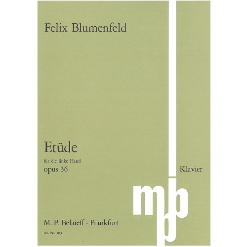 Blumenfeld, Felix - Etude for the Left Hand Op36