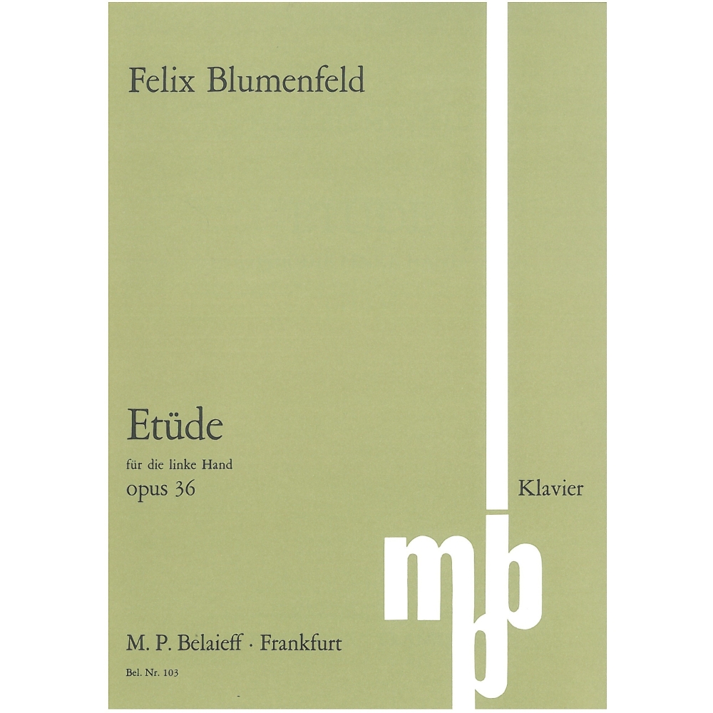 Blumenfeld, Felix - Etude for the Left Hand Op36