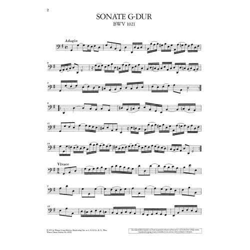 Bach, J.S - Two Sonatas G Major/E Minor BWV 1021, 1023 