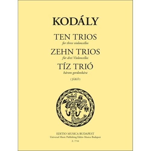 Kodály, Zoltán - Ten Trios (from Tricinia arranged by J. Jákó)