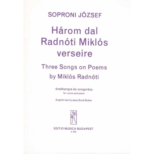 Soproni József - Three Songs To Poems By M. Radnóti