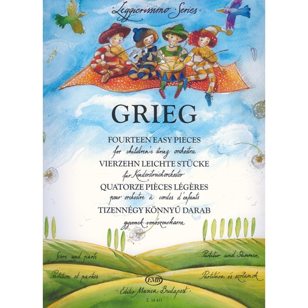 Grieg, Edvard - Fourteen Easy Pieces For Childrens String Orchestra (first Position)
