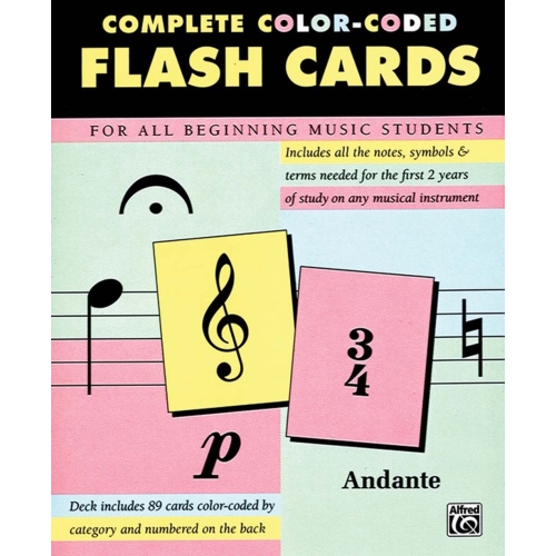89 Color-Coded Flash Cards