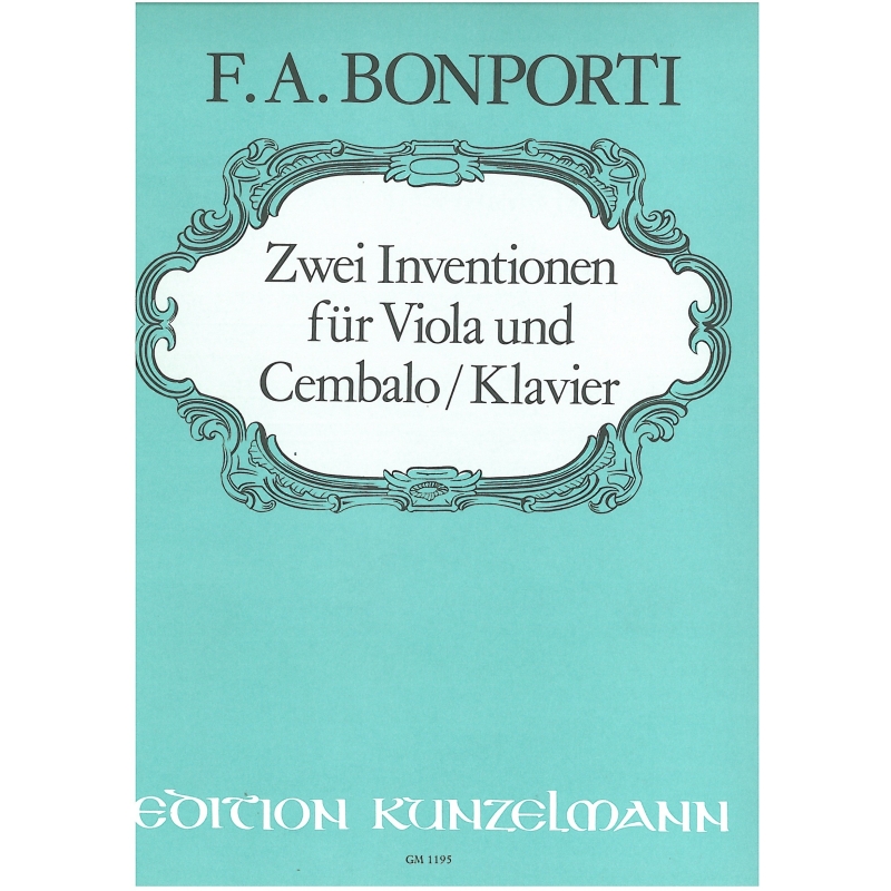 Bonporti, Francesco Antonio - 2 Inventionen Für Viola