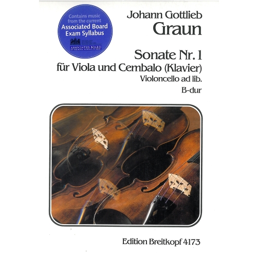 Graun, Johann Gottlieb - Sonata No. 1 in B major