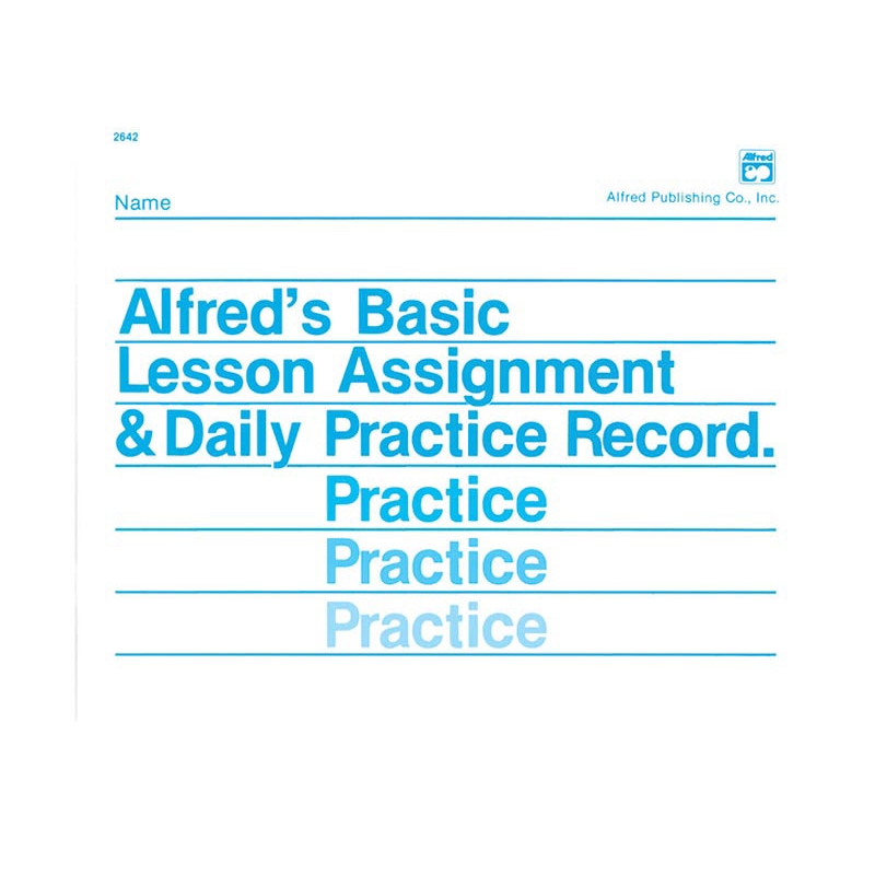 Palmer & Manus - Lesson Assignment & Daily Practice Record