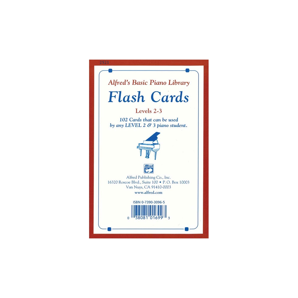 Alfred's Basic Piano Library: Flash Cards, Levels 2 & 3