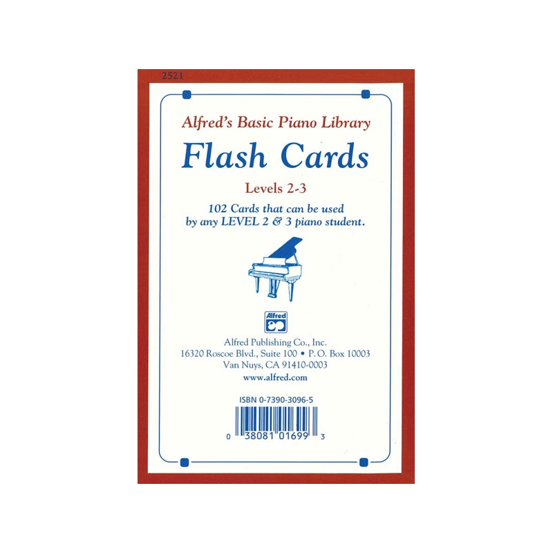 Alfred's Basic Piano Library: Flash Cards, Levels 2 & 3