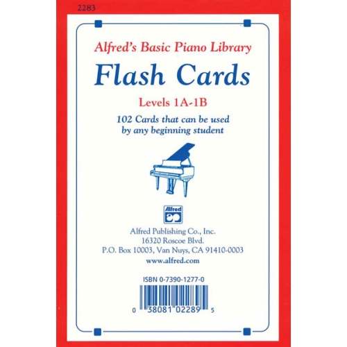 Alfred's Basic Piano Library: Flash Cards, Levels 1A & 1B