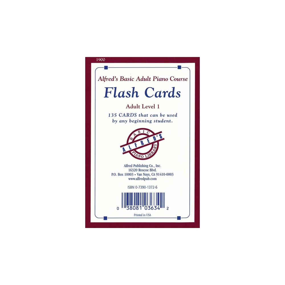 Manus, Morton - Alfred's Basic Adult PIano Course 1 Flash Cards