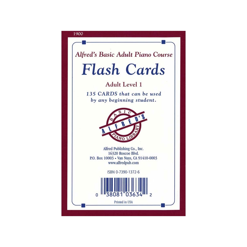 Manus, Morton - Alfred's Basic Adult PIano Course 1 Flash Cards