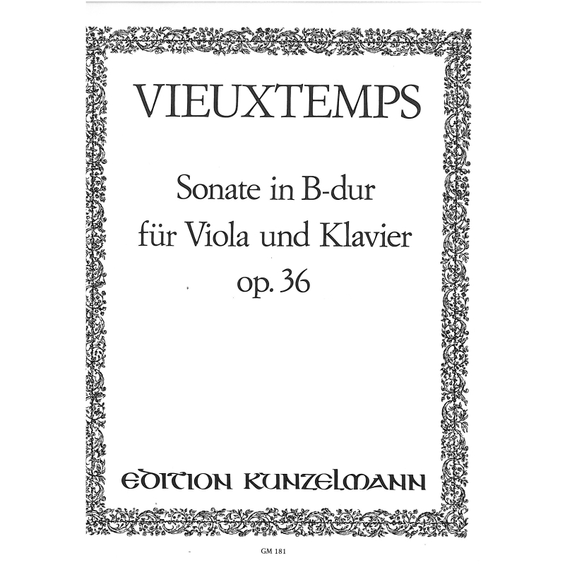 Vieuxtemps, Henri - Sonata in Bb, op 36