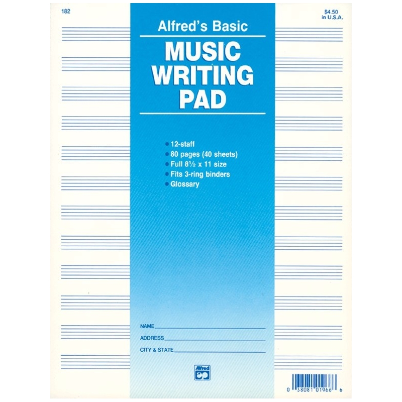 Manuscript / Pad - 12 Stave 80 Pg