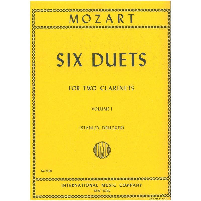 Mozart, W A - Six Clarinet Duets Volume 1