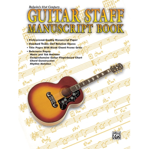 Belwin's 21st Century Guitar Staff Manuscript Book