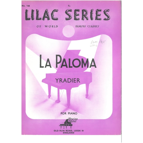 Yradier - La Paloma (Piano Solo)