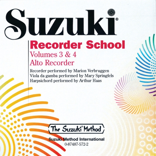 Suzuki Recorder School (Alto Recorder) CD, Volume 3 & 4