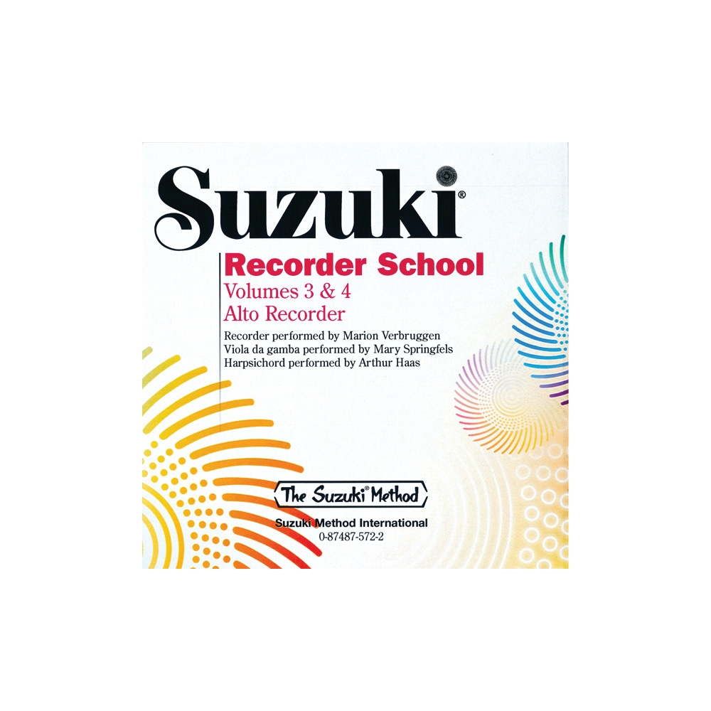 Suzuki Recorder School (Alto Recorder) CD, Volume 3 & 4