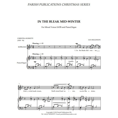 Higginson, Ian - In the Bleak Mid-Winter (SATB & Keyboard)