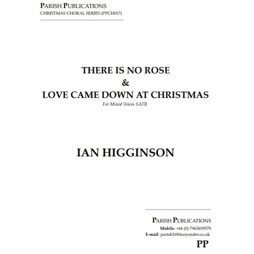 Higginson, Ian - Two Carols (SATB a Cappella)