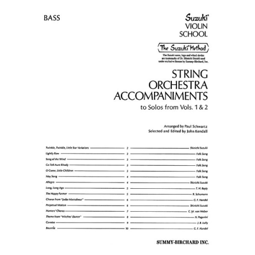 String Orchestra Accompaniments to Solos from Volumes 1 & 2