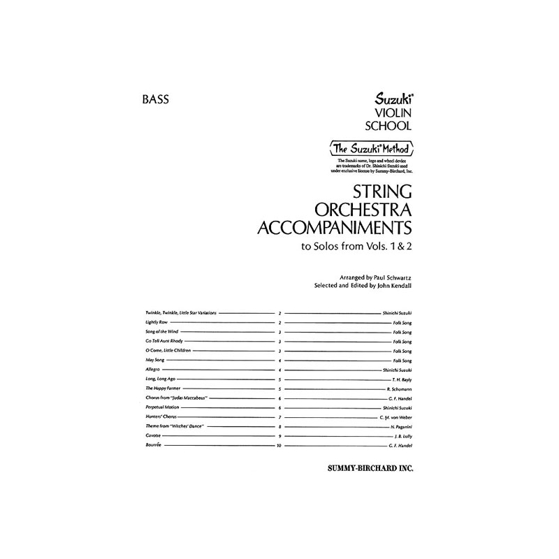 String Orchestra Acc. to Solos from Vol.s 1 & 2