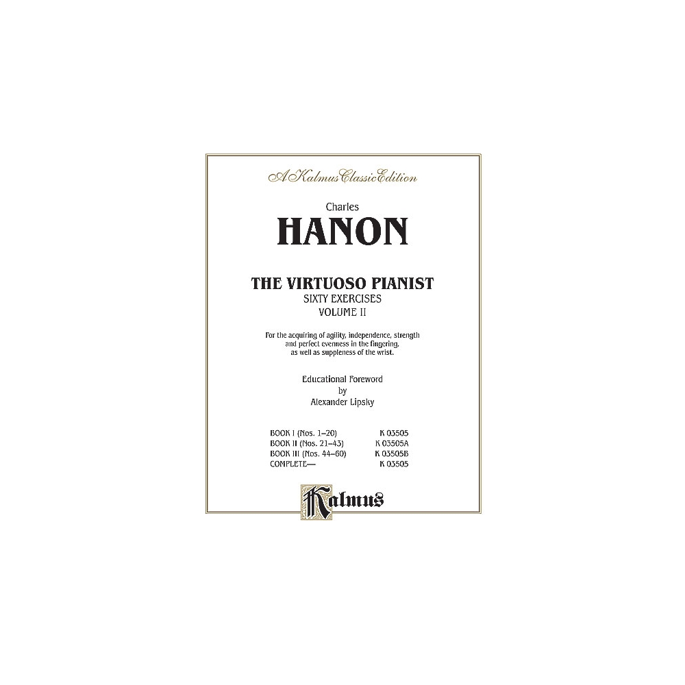 Hanon, Charles-Louis - The Virtuoso Pianist, Volume II