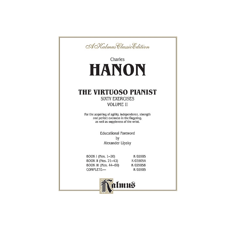 Hanon, Charles-Louis - The Virtuoso Pianist, Volume II