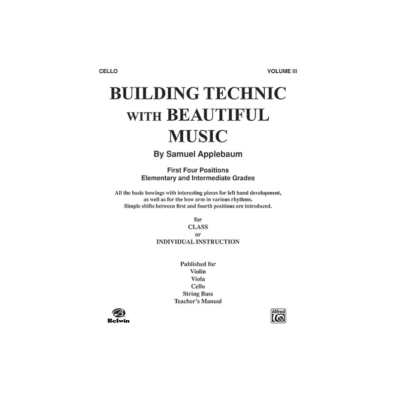 Applebaum, Samuel - Building Technic With Beautiful Music, Book III