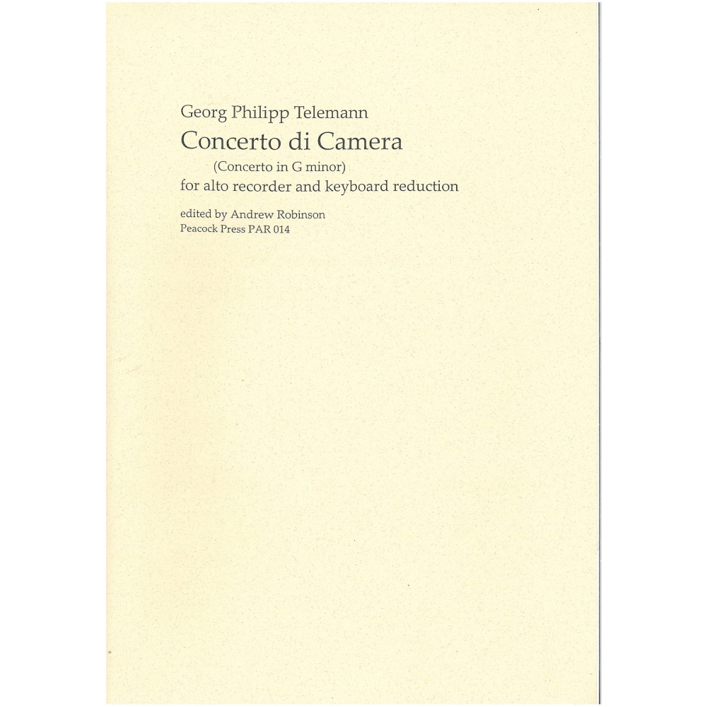 Telemann, G P - Concerto di Camera in G minor