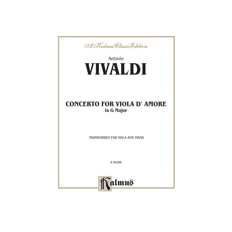Vivaldi, Antonio - Concerto for Viola d'Amore