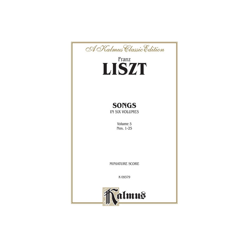 Liszt, Franz - Songs, Volume V