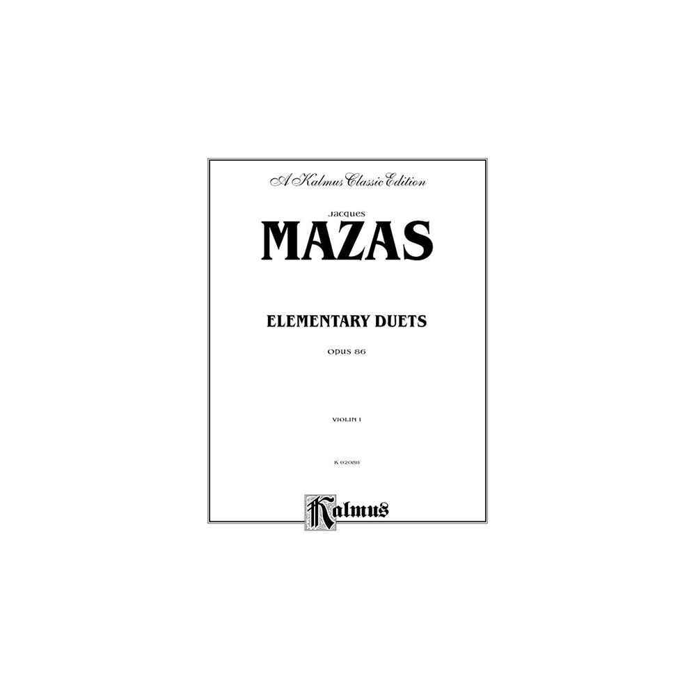 Mazas, Jacques-Féréol - Elementary Duets, Op. 86